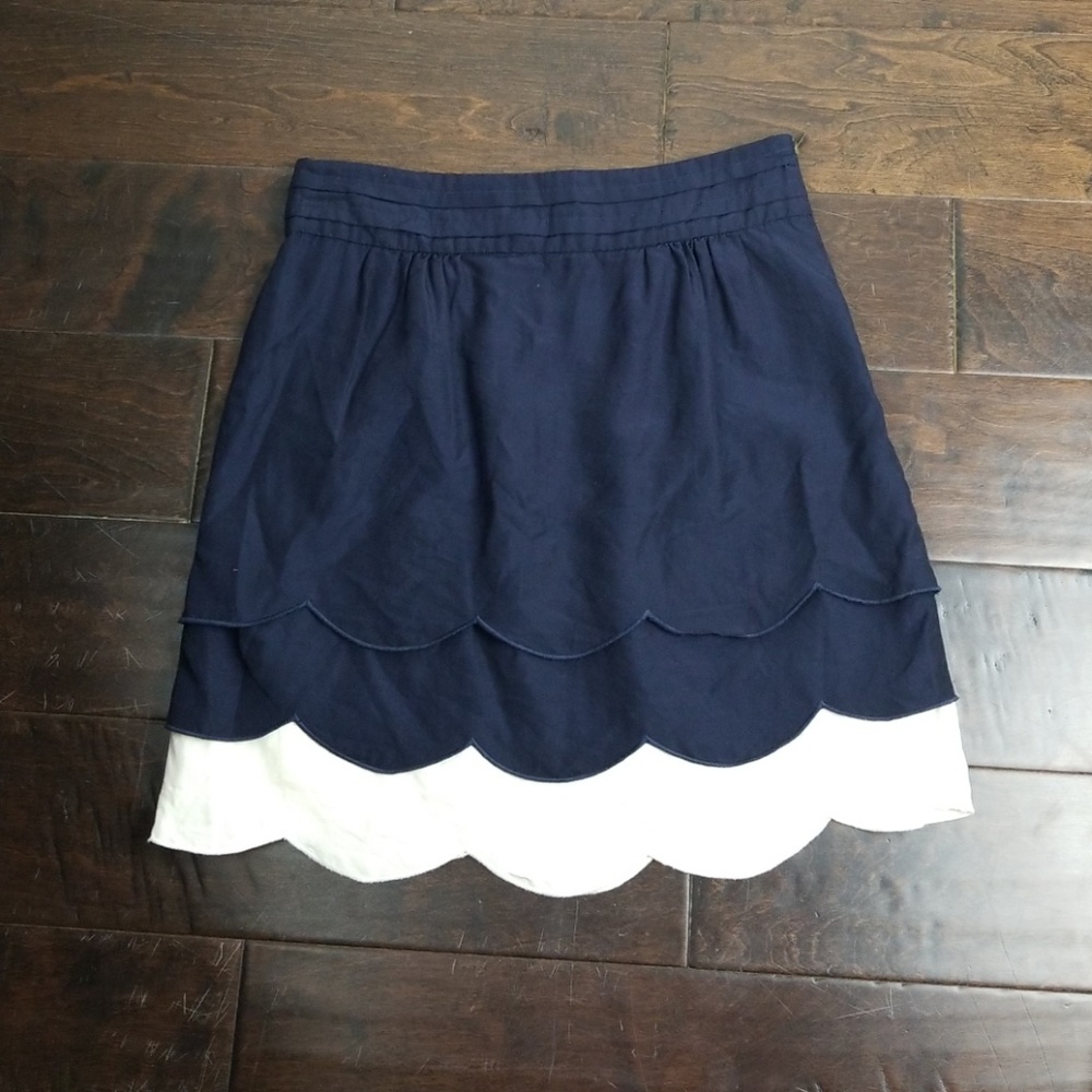 Anthropology scalloped cloud skirt
